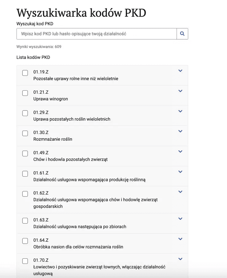 zrzut ze strony CEIDG