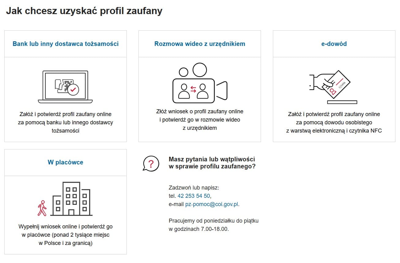 profil zaufany sposoby zalożenia