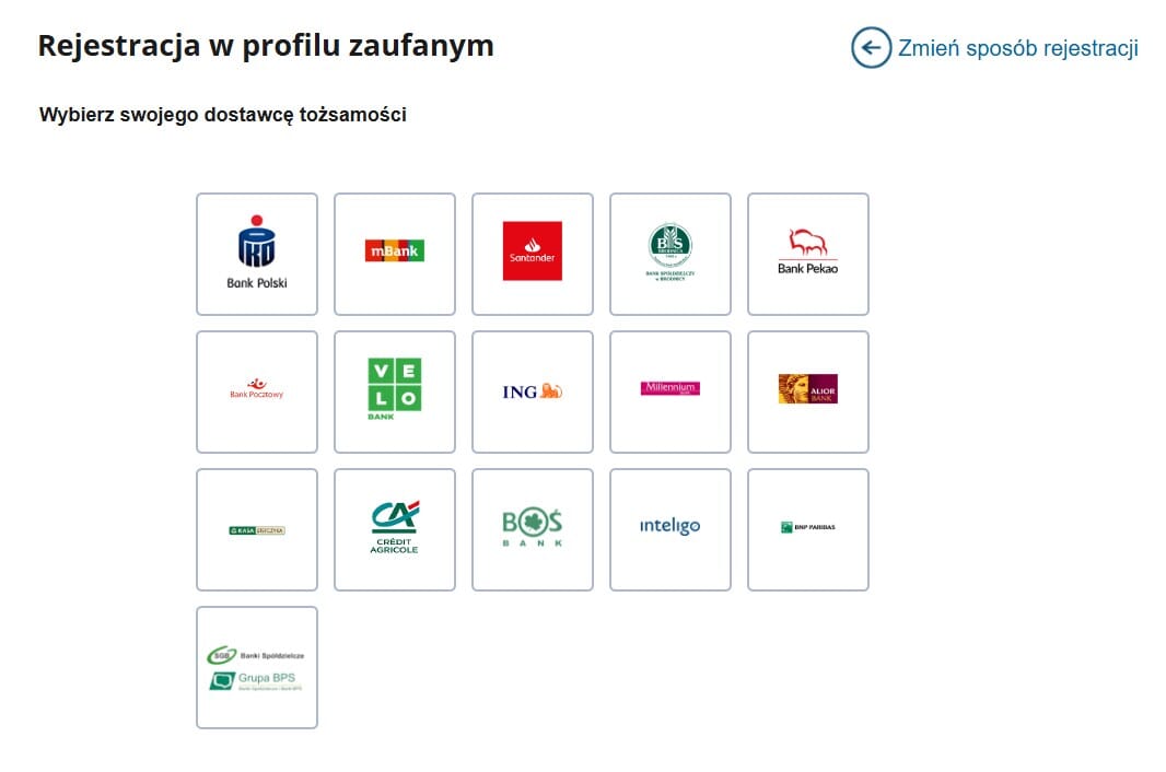 potwierdzenie przez bank profilu zaufanego