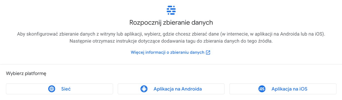 Tworzenie usługi w GA4